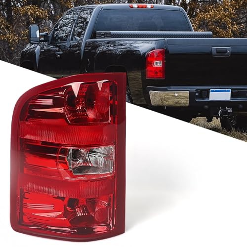 Left Tail Light Assembly Compatible with Chevy Left (Driver Side) Red Trim