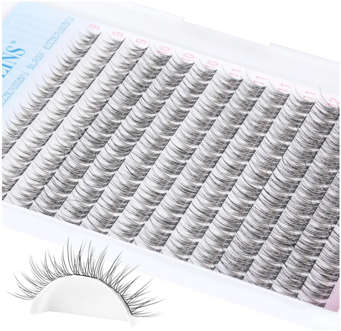 Natural Lash Extension Kit 168Pcs Lash Clusters Kit Wispy Eyelash Extensions ...