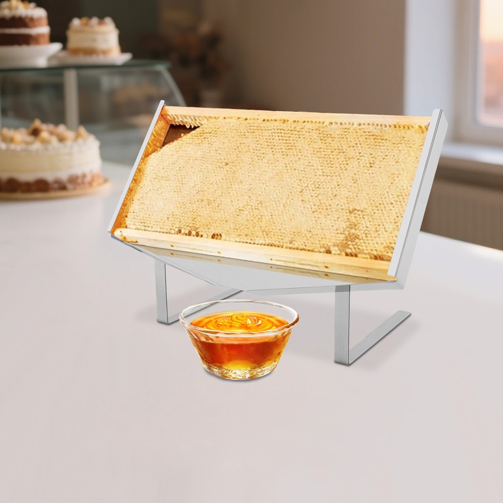 Honeycomb Frame Display Stand, Stainless Honey Uncapping Holder Frame Silver