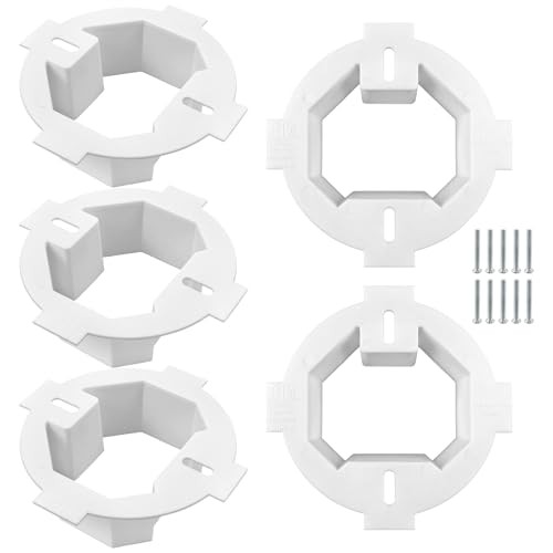 5Pcs Round Electrical Box Extender 1-Gang Plastic Electrical Ceiling Box