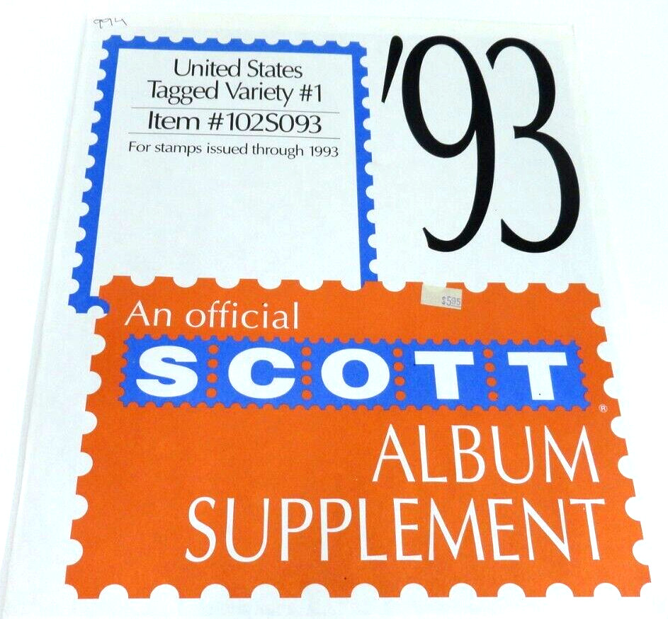Scott 1993 United States Tagged Variety Stamp Supplement #1 102S093 NOS