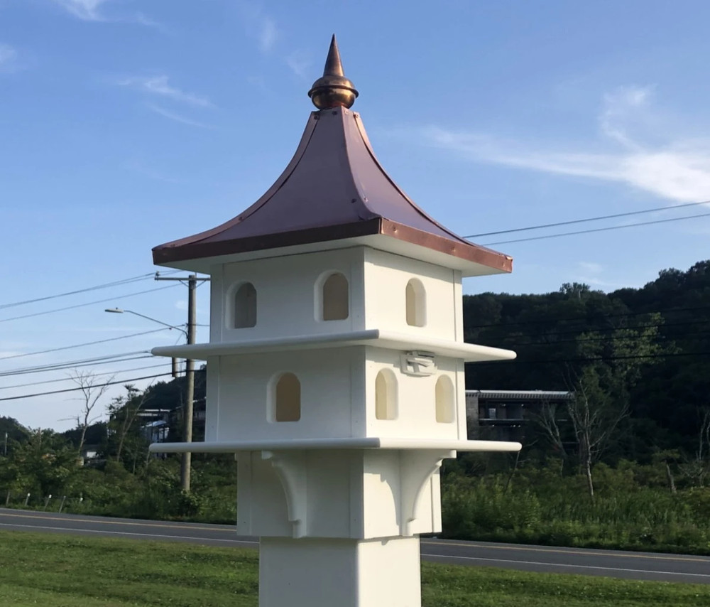 Copper Cape Top Birdhouse - Small Size
