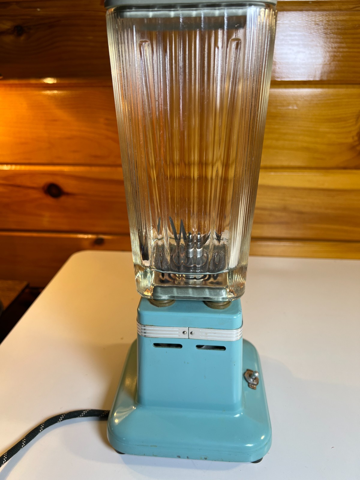 Vintage 1950s Dormeyer Model 5906 Turquoise Teal Blender Glass Chef Logo CHICAGO