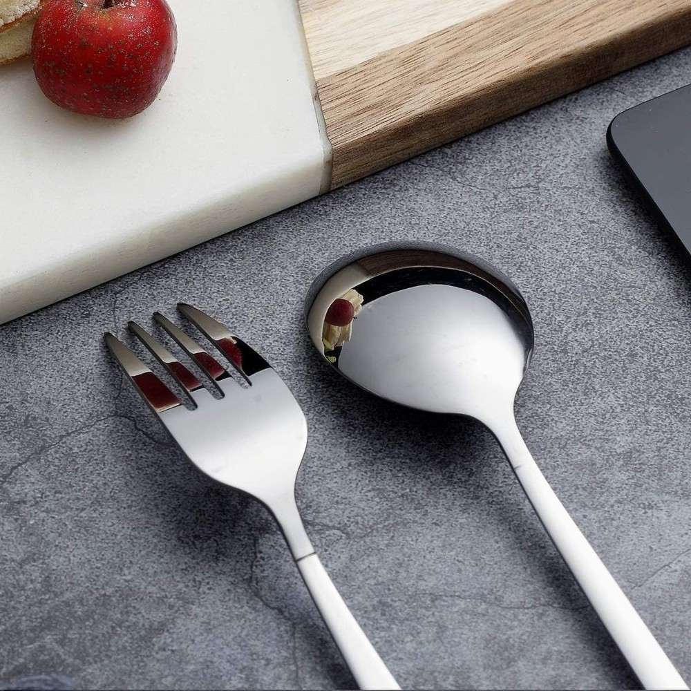Flatware Set 20 Pieces, Stainless Steel Flatware Set, Silverware Set Service ...