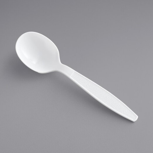 Watson Distributing Heavy Weight Spoon Plastic White 5.4" 1000/Case