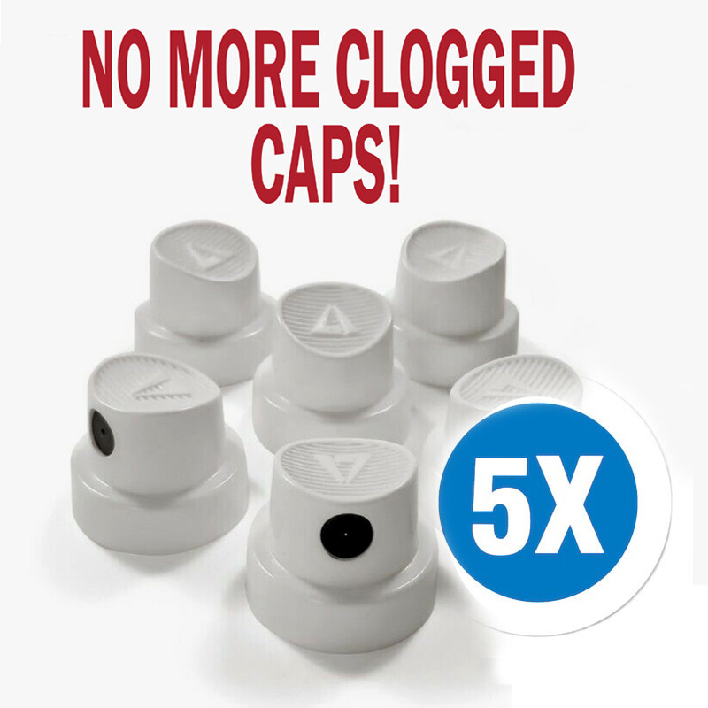 5 Spray Caps for Rust-Oleum Rust Reformer Convertor Spray Paint - Flat Black