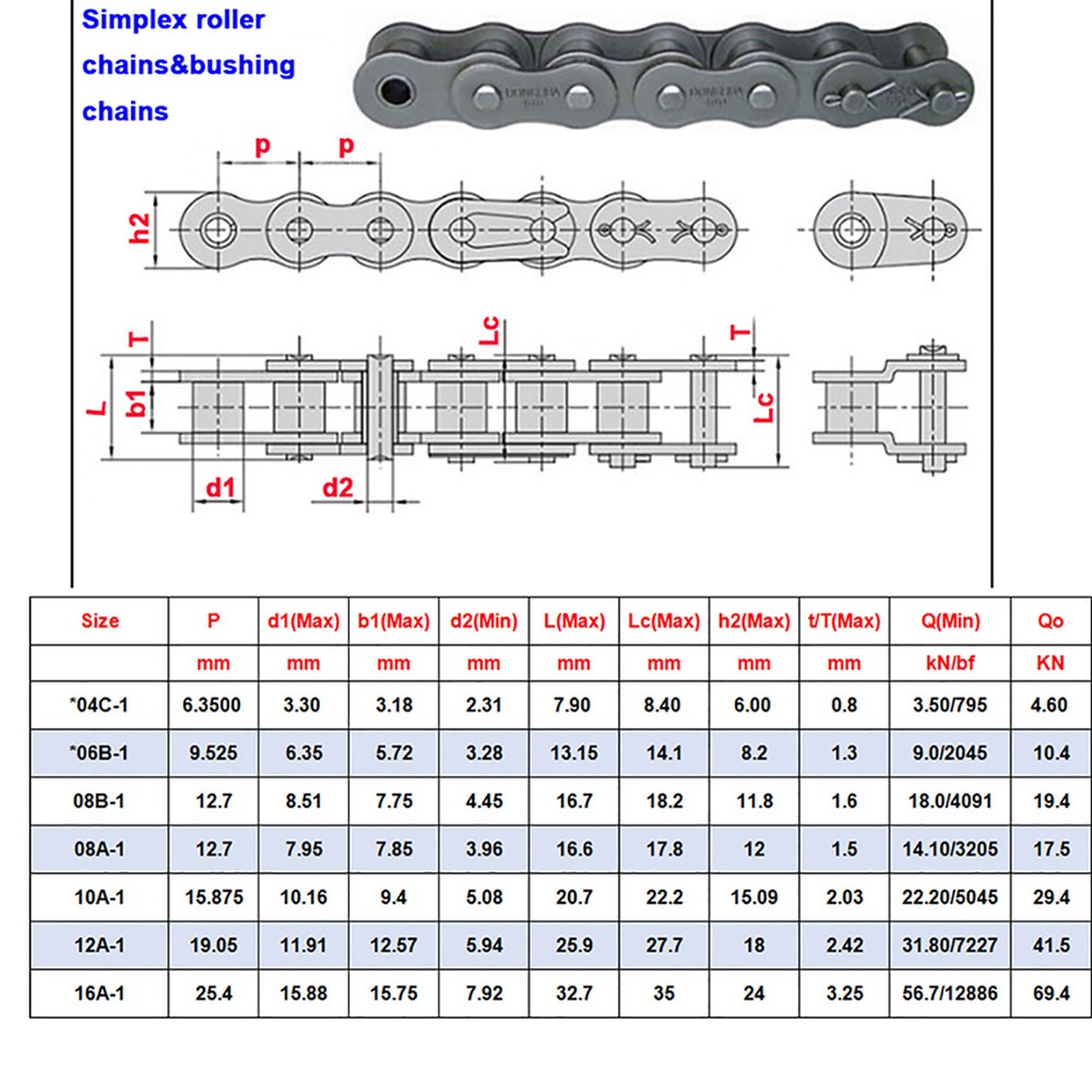 5Pcs 08B-1 Connecting Link Simplex Roller Chain Full Stainless Link 12.7mm Pitch