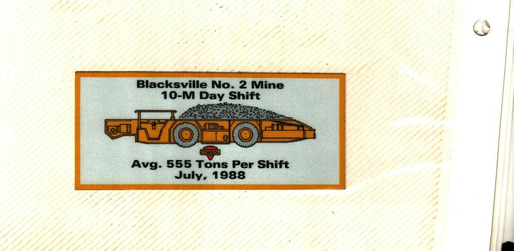 NICE BLACKSVILLE  2 CONSOL COAL CO. COAL MINING STICKER # 427