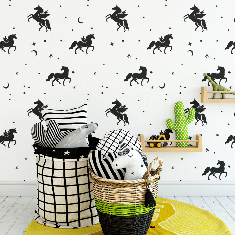 Magical Unicorn Pattern Wall Stencil - Durable & Reusable Mylar Stencils