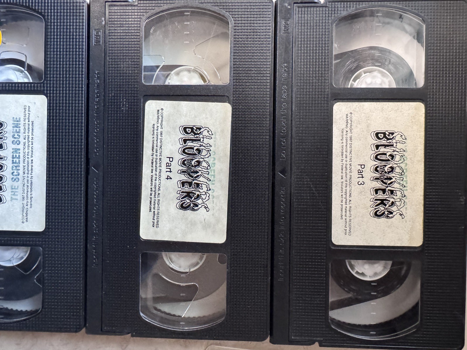 SHOCKERS AND BLOOPERS PT 1, 3 and 4 VHS set of 3 Banned Gore Death Rare OOP