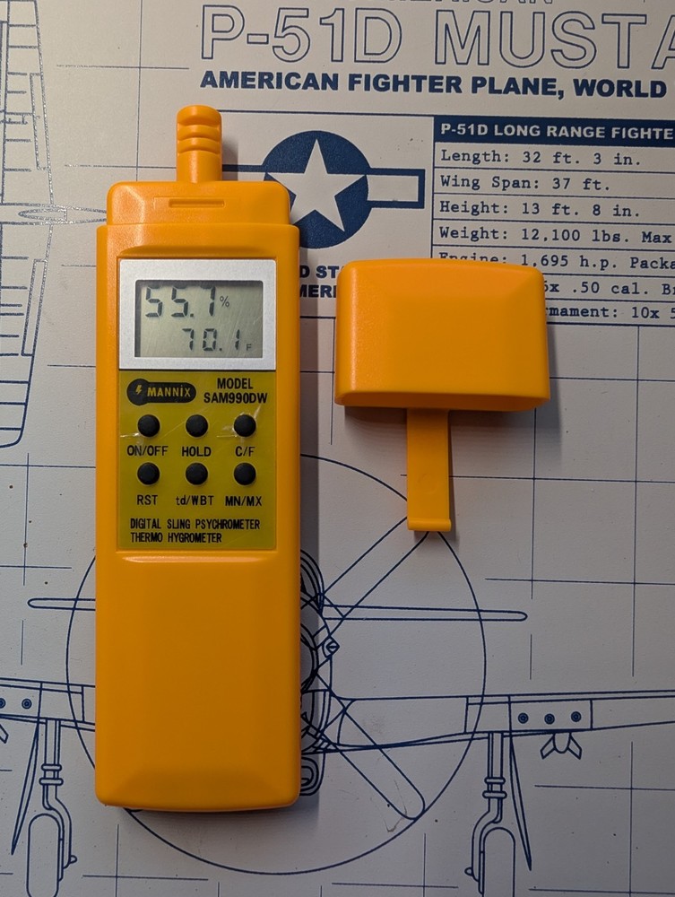 MANNIX SAM 990 DW Digital PSYCHROMETER THERMO-HYGROMETER
