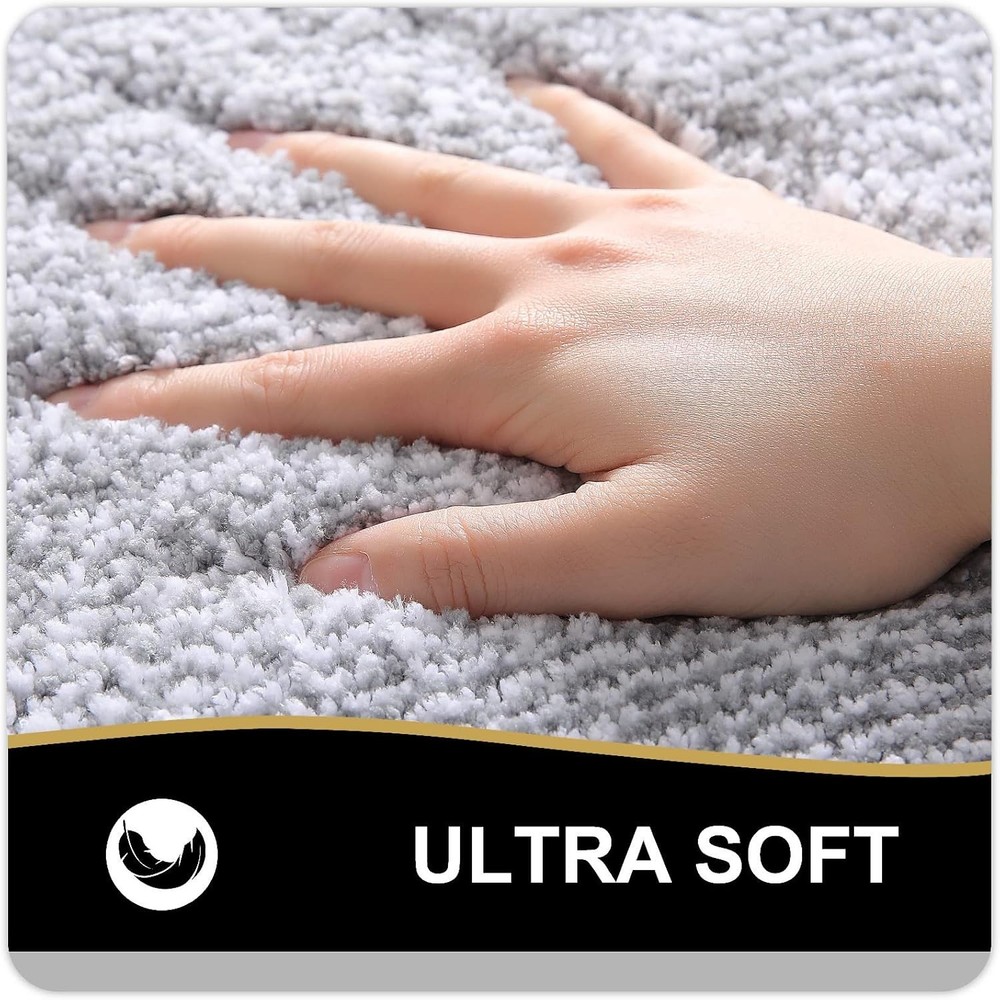 Extra Soft 30x20 Microfiber Bathroom Rug - Stain Resistant & Machine Washable