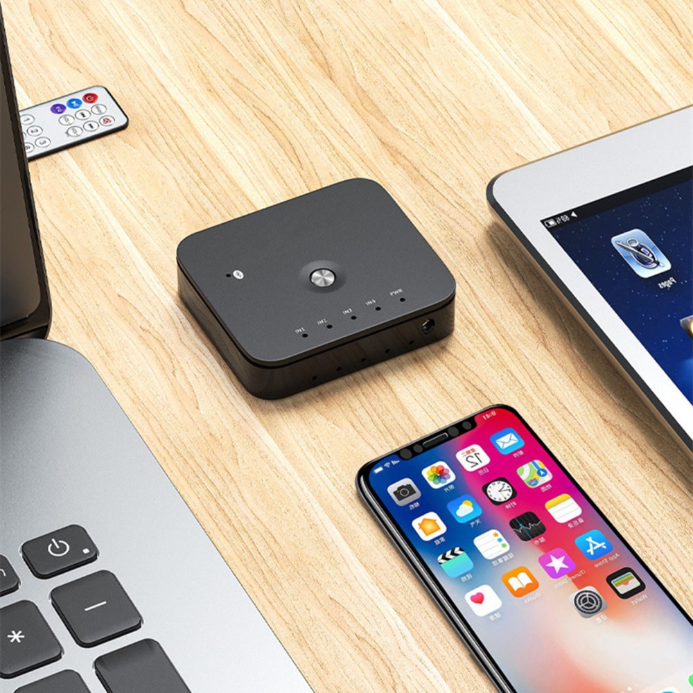 3-in-1 HIFI Audio Adapter Switch Remote Control Bluetooth Receiver Switch Box