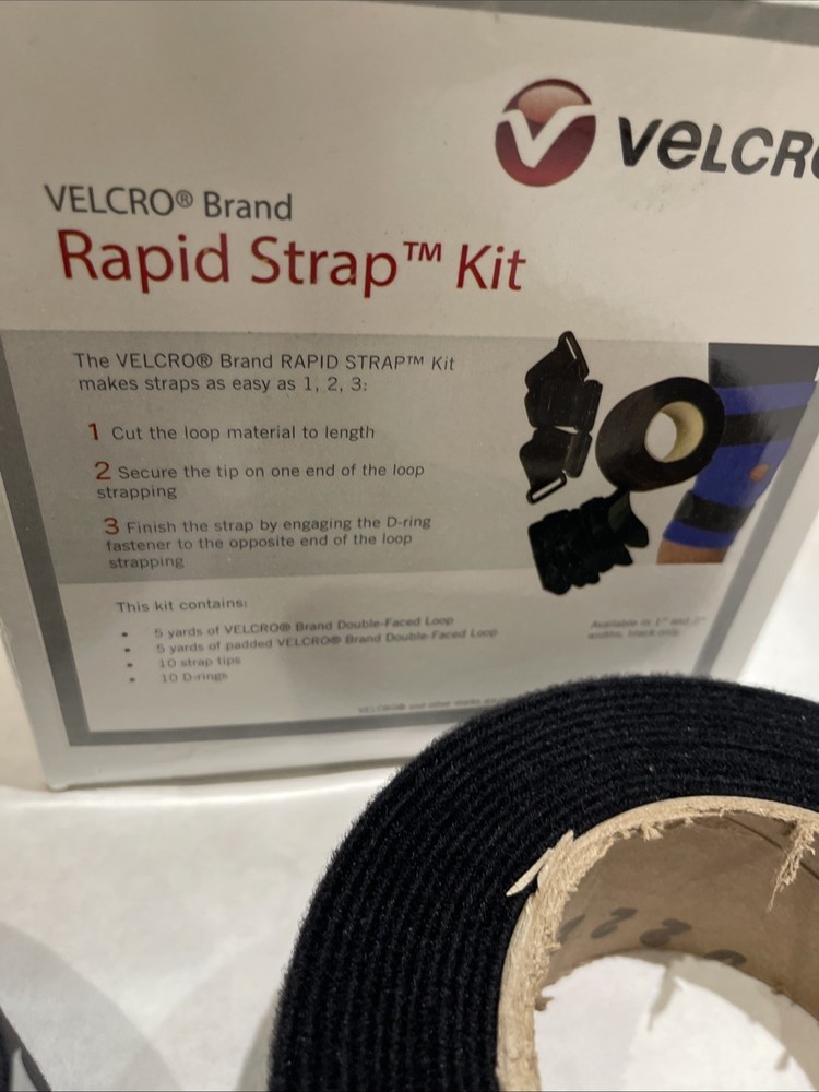 Hook & Loop Rapid Strap Kit 2" 5 yds x 2 Double faced Loop/Strap Tips & D-Rings