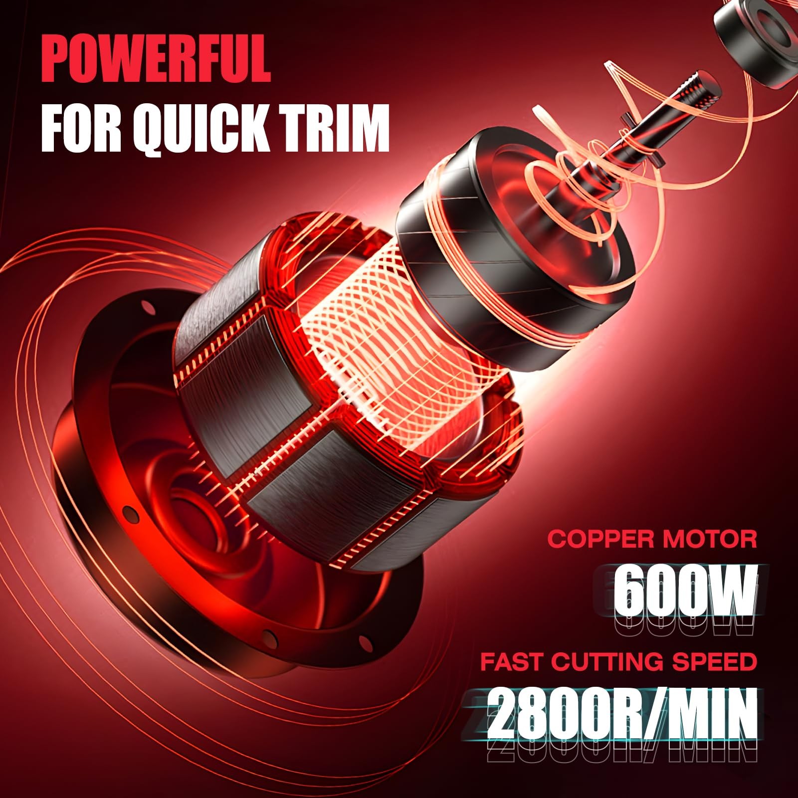 Horse Clippers, 600W Professional Heavy Duty Horse Body Clippers, 6-Speeds L