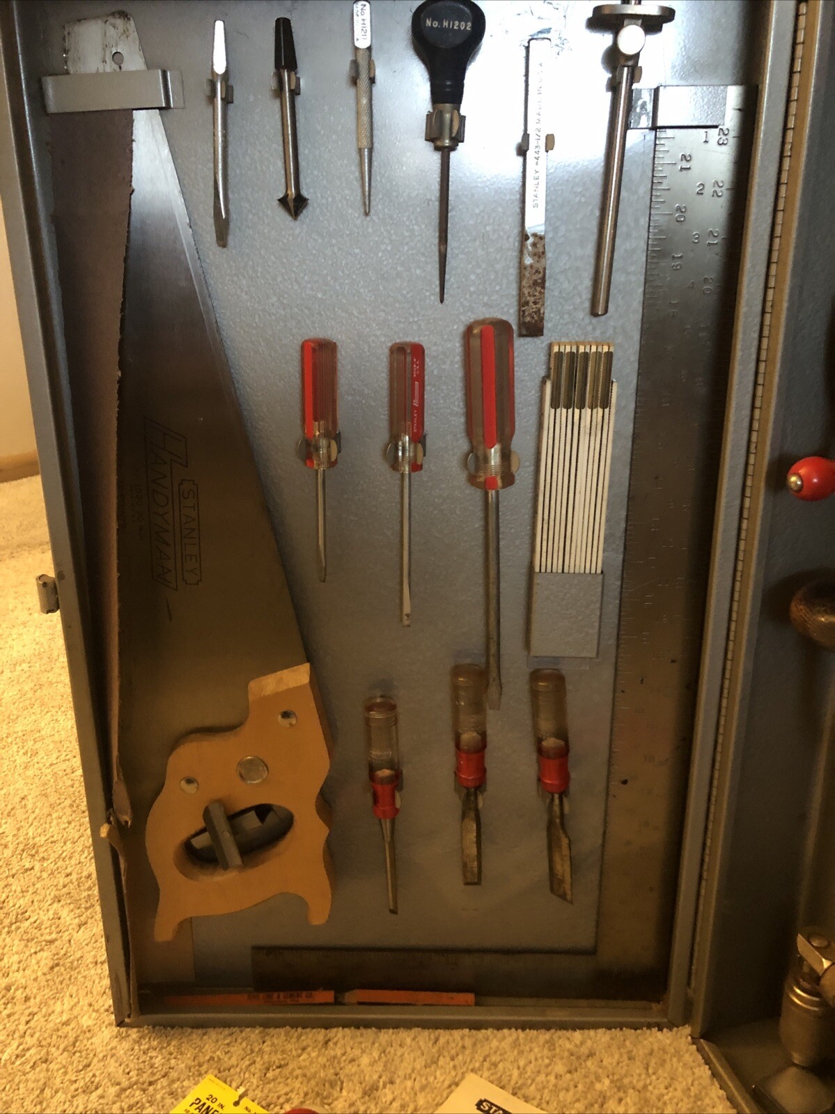VTG Stanley Handyman Better Home Tool Cabinet H895 Tools Metal Case (FREE S&H)