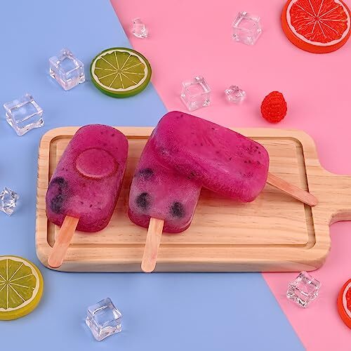 2 Pcs Silicone Ice Cream Molds Popsicle Maker Tray for Cake Pop Ice Pop