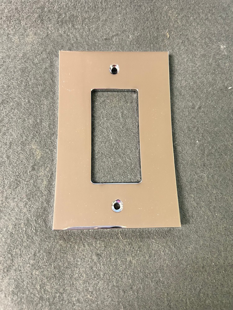 Concave Single Decorator Wall Plate Polished Chrome