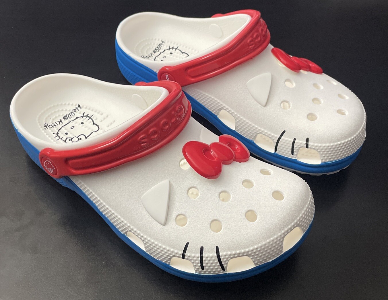 Crocs Unisex Adult Classic Hello Kitty White, Women Sizes 9, 10, 11, 12, Men 13