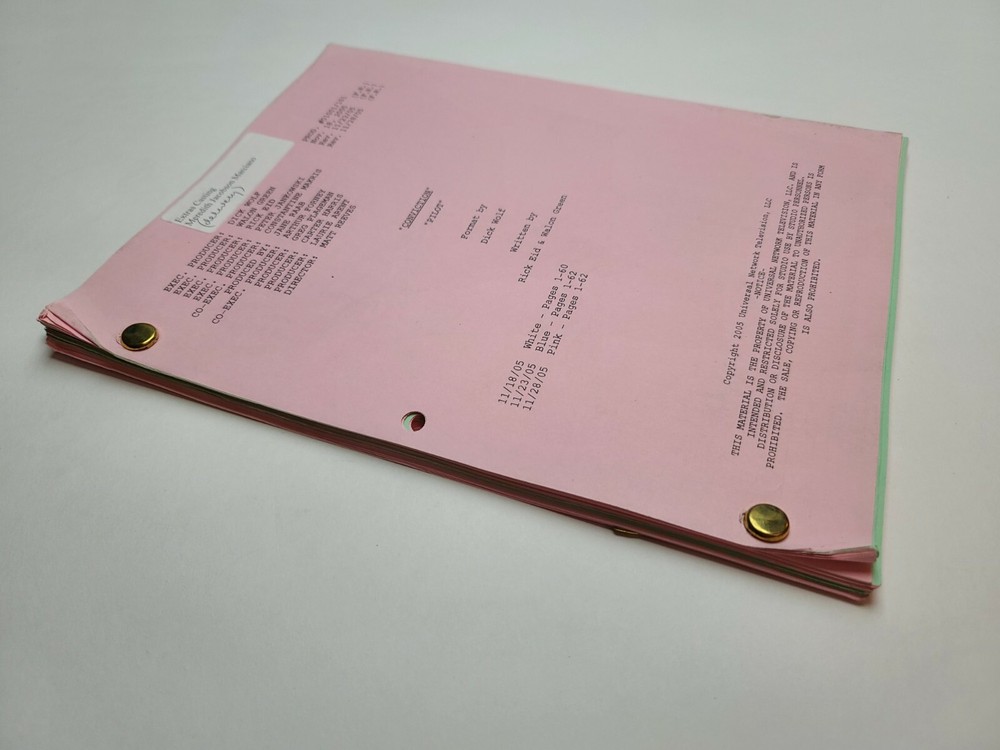 CONVICTION / Rick Eid & Walon Green 2006 TV Script, Pilot Episode