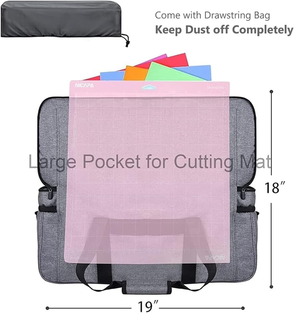 Carrying Case for Cricut Maker 3, Maker 4, Double-Layer Machine Bag with Cover