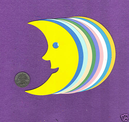 MOON # 2 die cuts scrapbook cards
