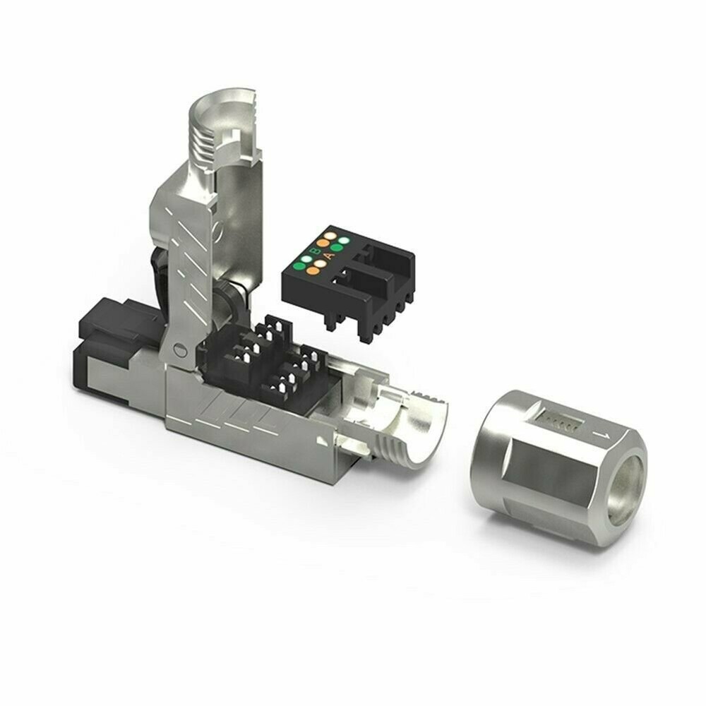 6 Pcs CAT8 Full Shielded RJ45 Network LAN Ethernet Plug Connector PackTool Less