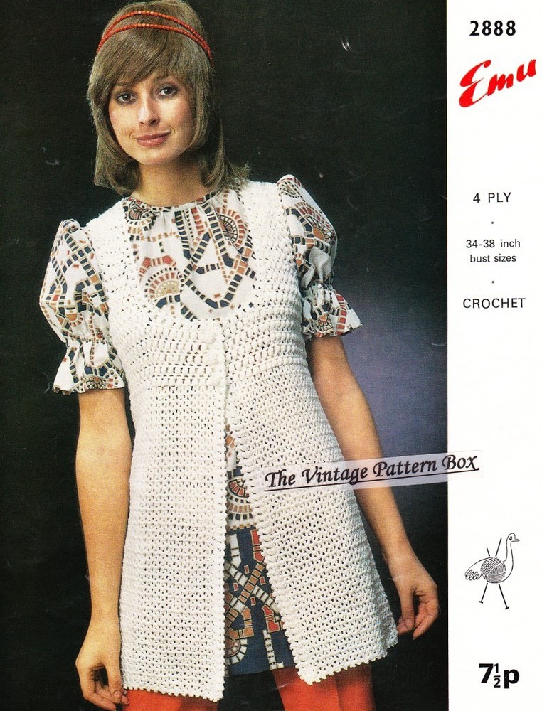 BOHO VEST / 4ply  - COPY Ladies crochet pattern