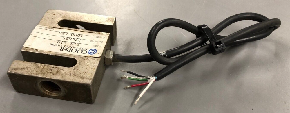 COOPER INSTRUMENTS LFS 210 S Beam Load Cell 1000 LBS TRANSDUCER SENSOR NIST