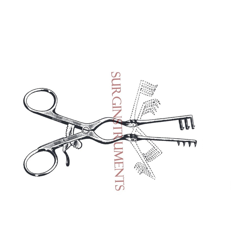 BECKMAN-Weitlaner Retractor 6" 3x4 SHARP Hinged Blade Stainless German Grade
