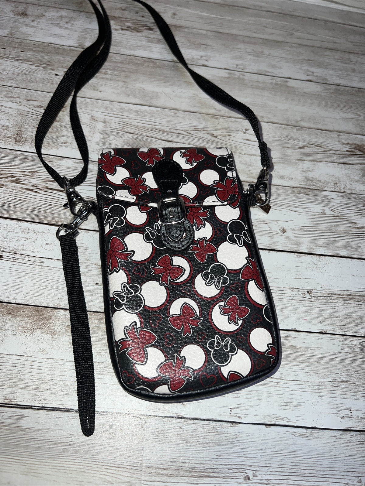 Disney Minnie Mouse Crossbody Phone Case Shoulder Bag Removable Strap D Tech