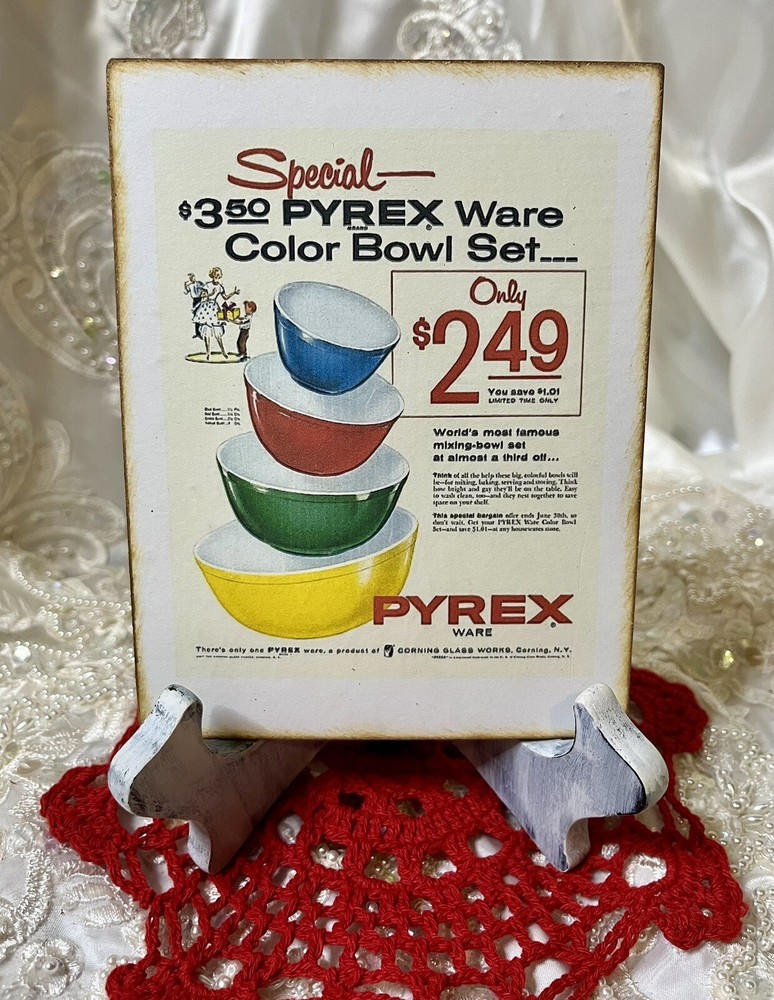Pyrex Retro Advertisement Handcrafted Mini Plaque Sign