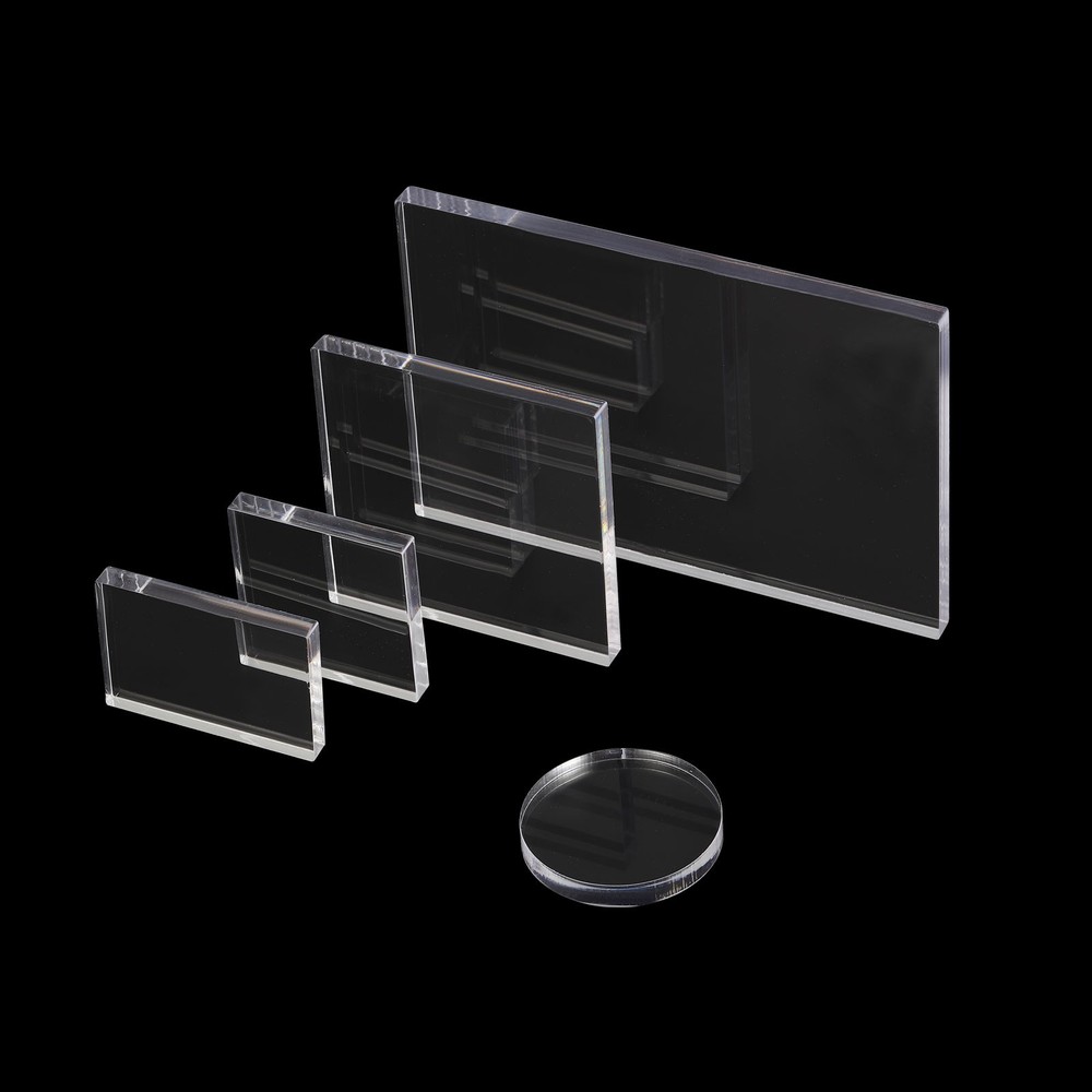 5 Pcs Acrylic Stamp Block with Smooth Surface, Clear Acrylic Blocks Set