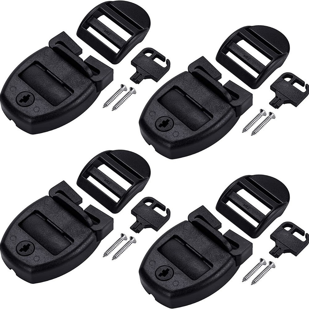 Adjustable Spa Bathtub Cover Latch Kit with Keys and Secure Locking Clips