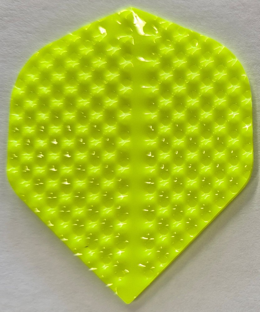 NEON YELLOW Dimplex Dart Flights: 3 per set