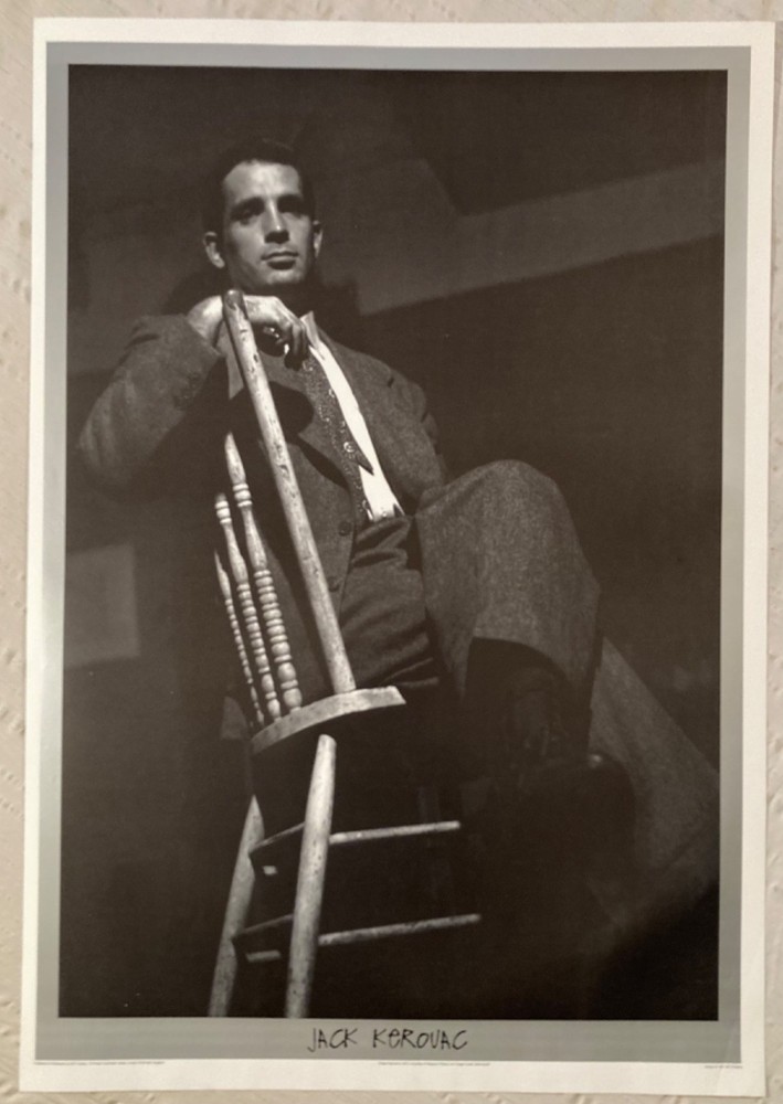 Jack Kerouac 1987 Poster WCI London Silver Ink Beat Generation On The Road