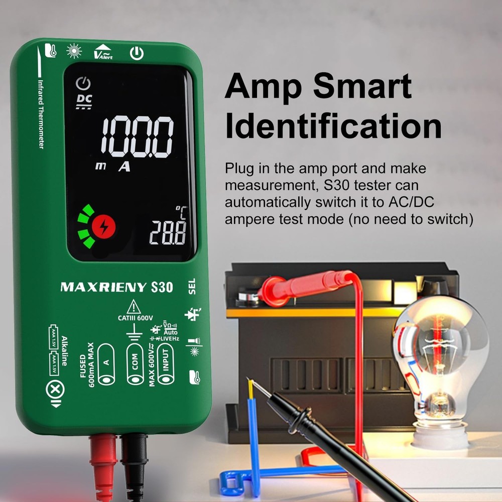 Digital Multimeter Infrared Thermometer Rechargeable Smart Voltmete... Fast Ship