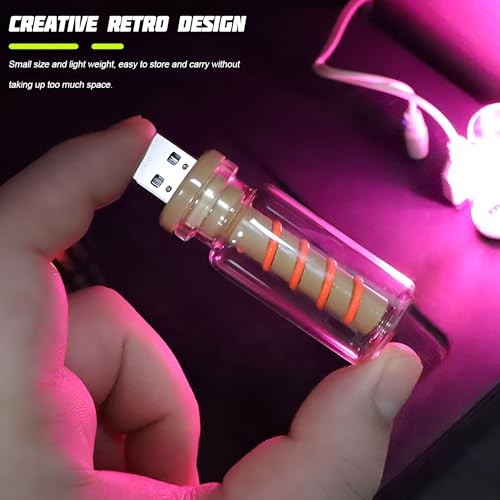 Car USB Light, Portable Mini Retro Touch Dimmable Plug-in Vehicle Blue