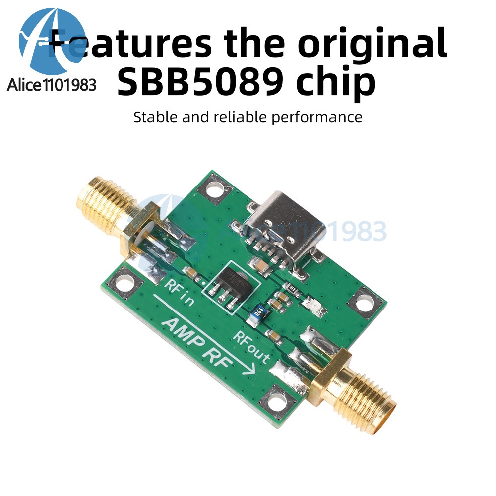 DC 5V SBB5089 Gain 20dB RF Module 5MHz~6GHz RF Power Amplifier Front-end module