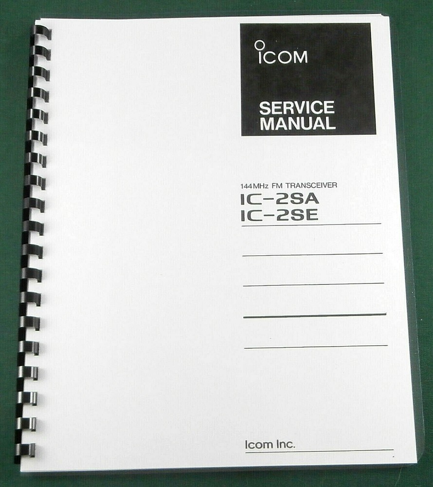 Icom IC-2SA / IC-2SE Service Manual: w/11"X32" Schematic, Protective Covers