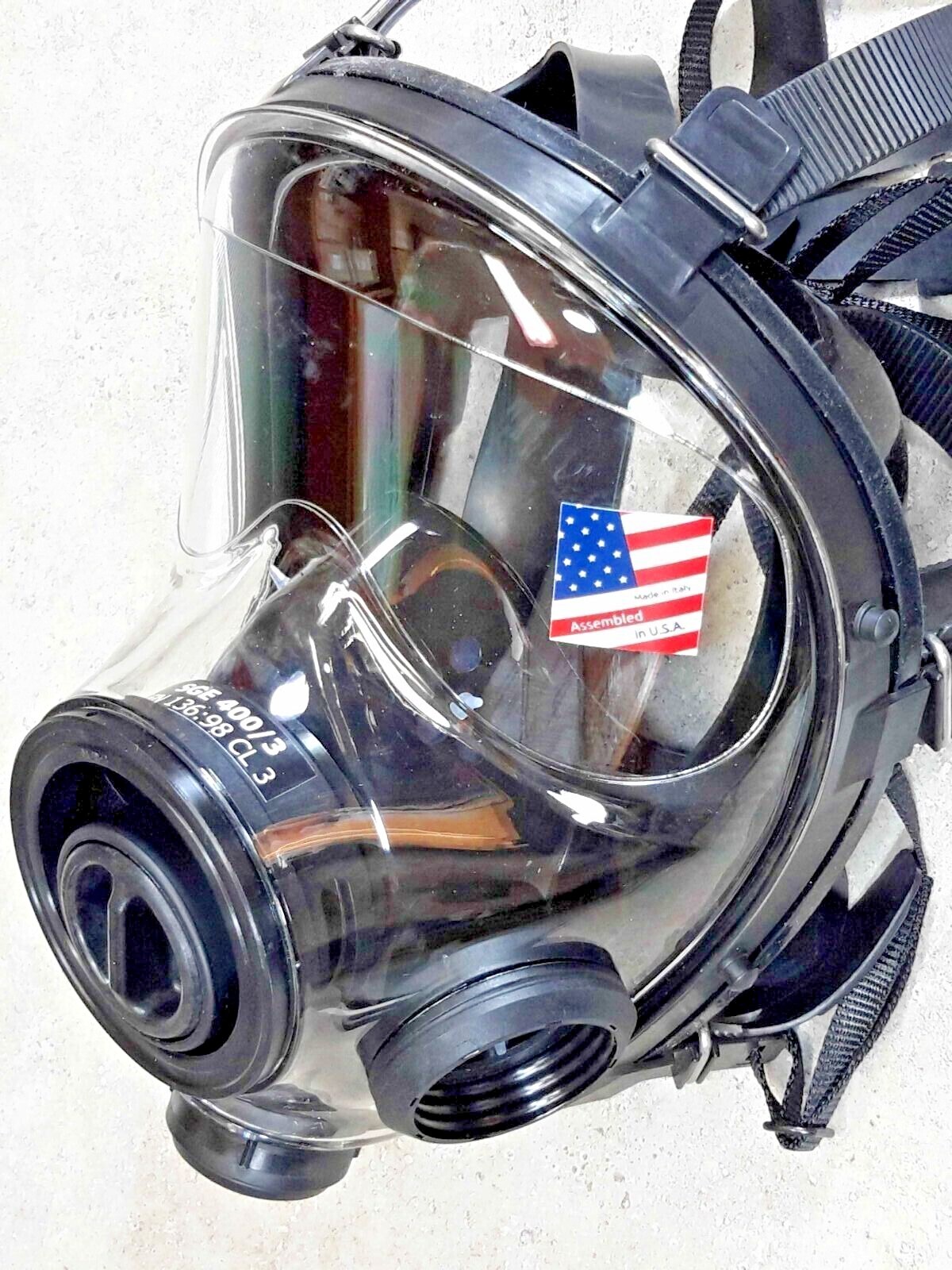 SGE 400/3 Gas Mask / 40mm Respirator - CBRN & NBC Protection -NEW - Made In 2023
