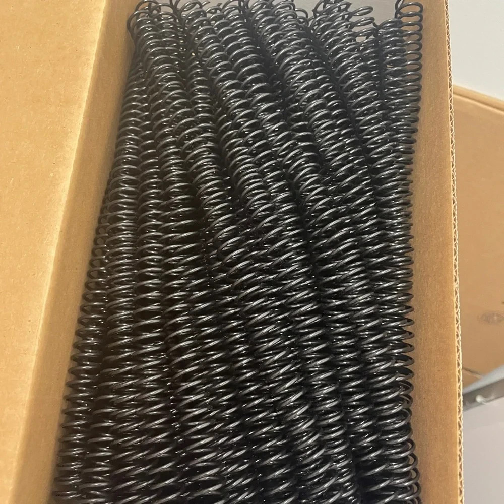 1/2” Black Spiral Coil Bindings, 12” (100 Pack)