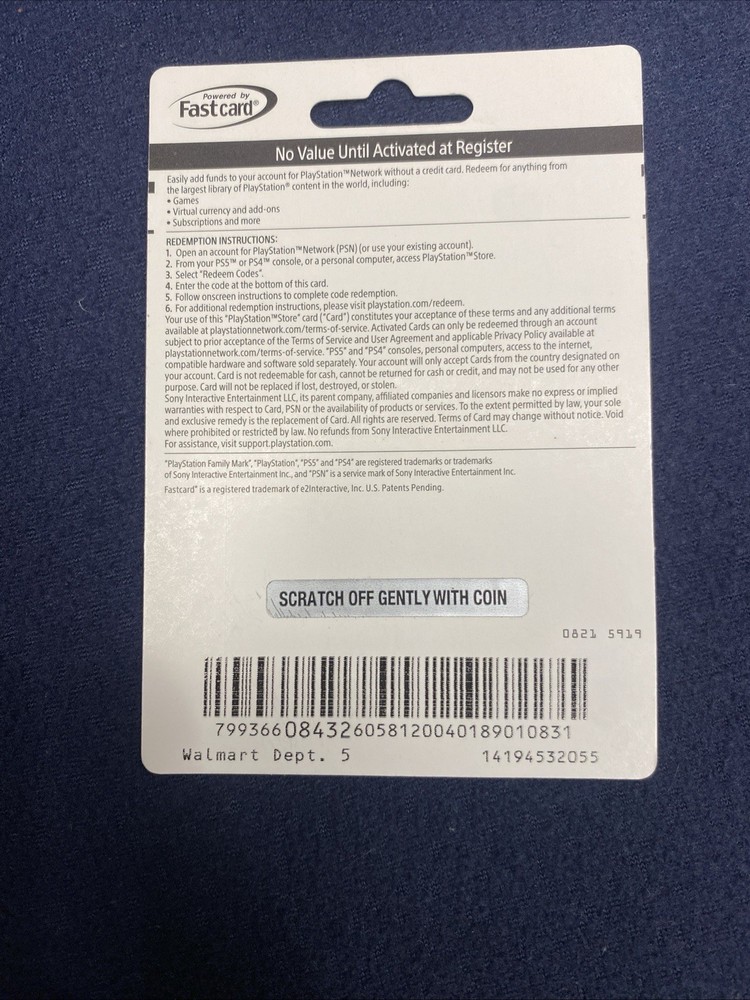 PlayStation card $10