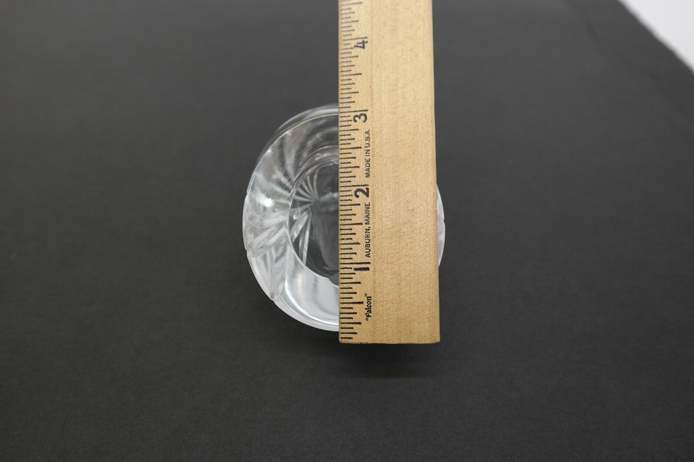 Crystal Half Egg Shaped Paperweight Candle Holder MT