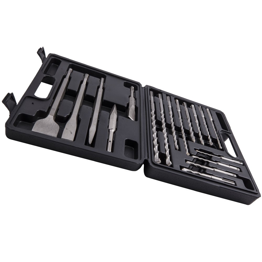 17x Rotary Hammer Bits Drill Bit & Chisel Set for SDS Plus Drills NEW US