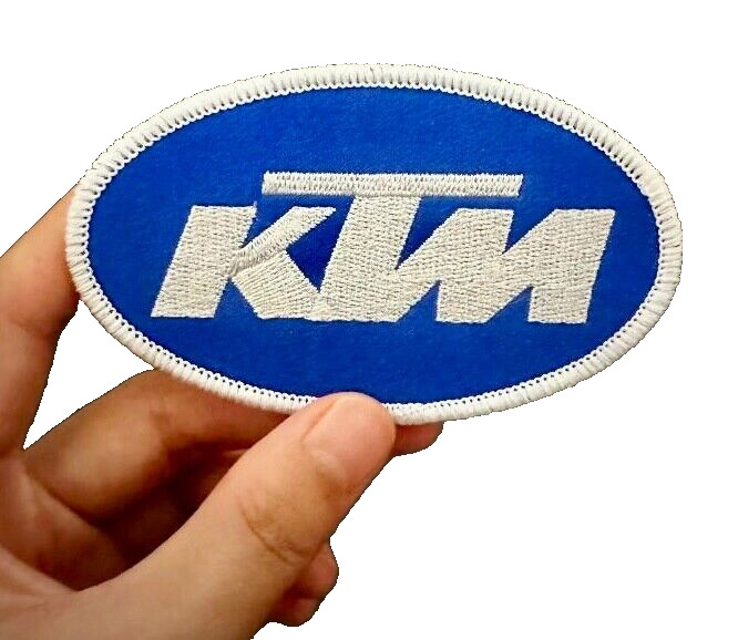 KTM RACING EMBROIDERED IRON-ON PATCH...EXTREMELY RARE CONFIGURATION...