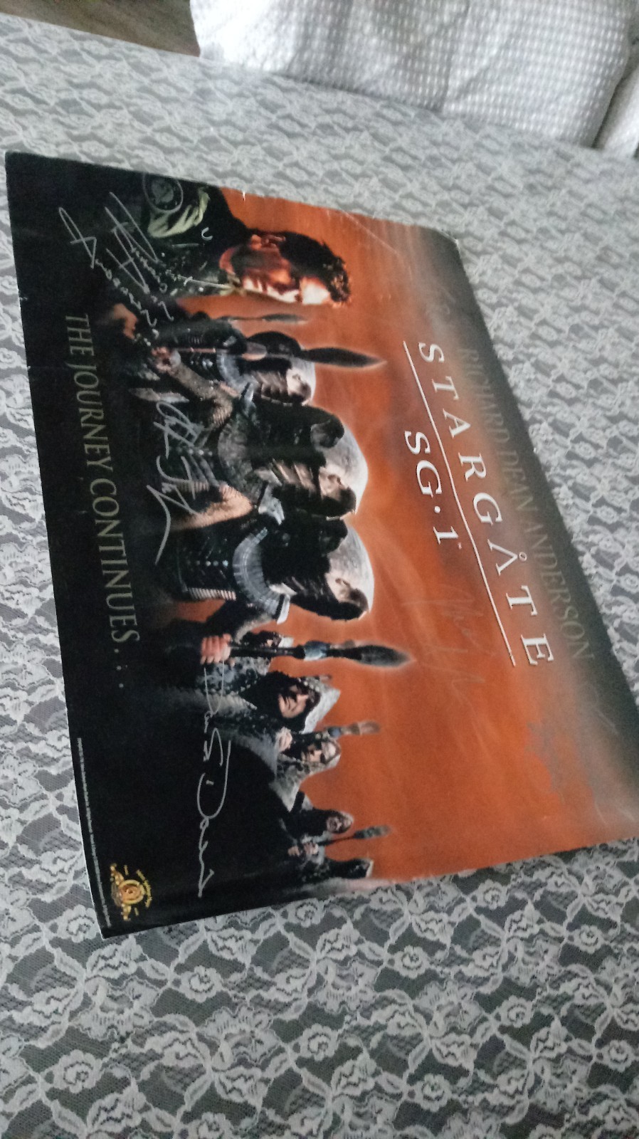CAST SIGNED Stargate SG-1 Poster RARE 2000 MGM Home Entertainment AUTOGRAPHED