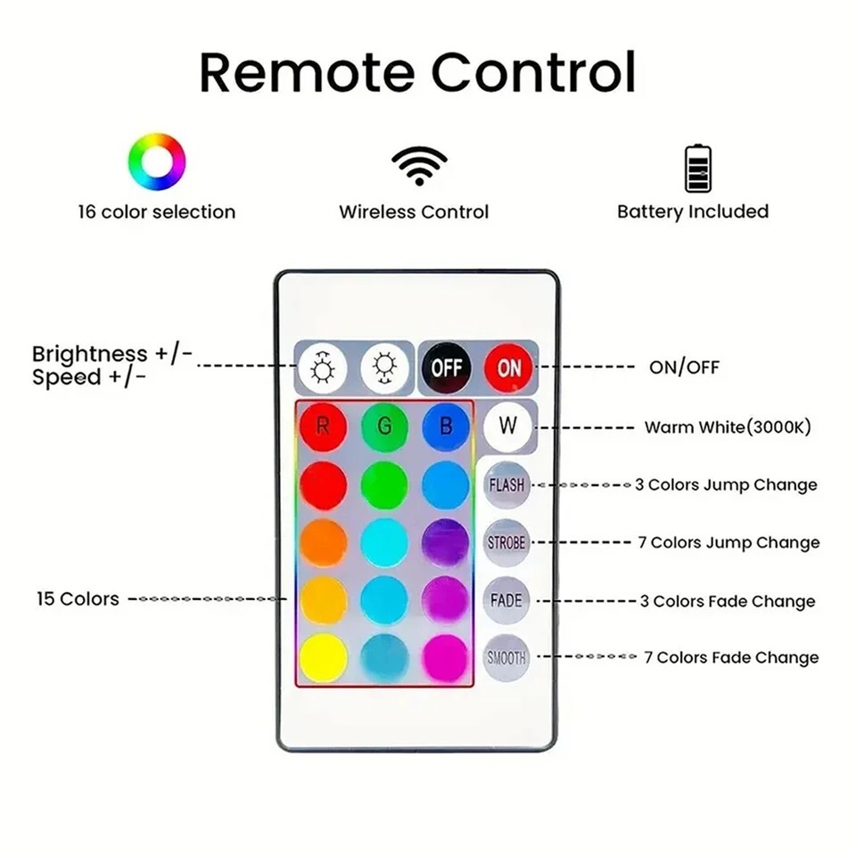 Smart RGB LED Strip Lights with Remote