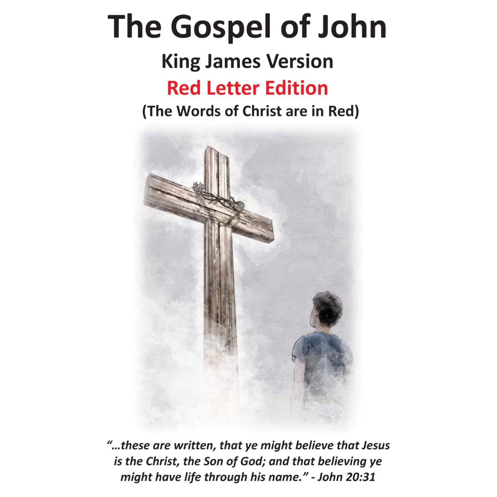 The Gospel of John | Red Letter | Pack of 10 | KJV | Gospel Tracts