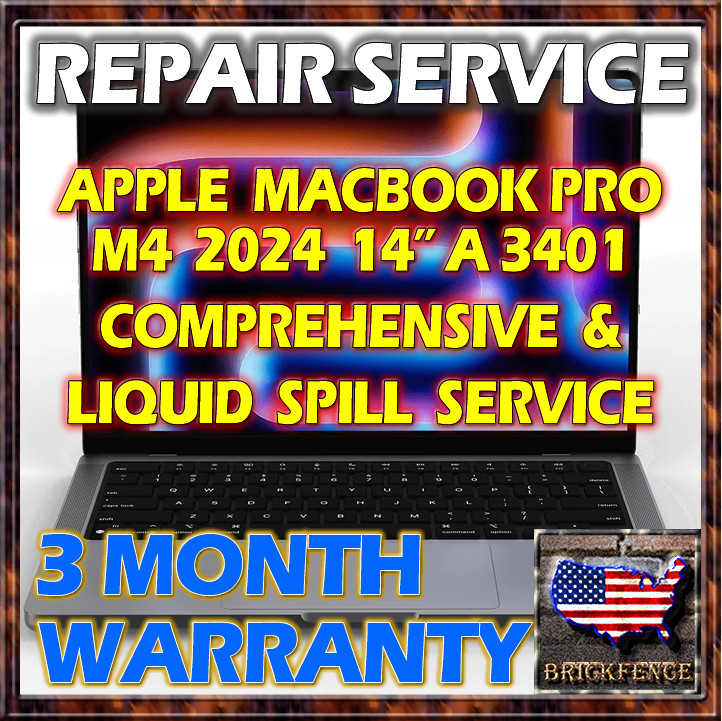 2024 APPLE MACBOOK PRO 14 A3401 M4 LAPTOP 820-03400-A LOGIC BOARD REPAIR SERVICE